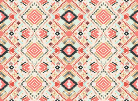 Tribal vector ornament. Seamless African pattern. Ethnic carpet with chevrons. Aztec style....
