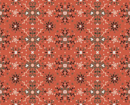 Seamless floral pattern folk colorful flowers and leaves. Flower embroidery. Talavera pattern....