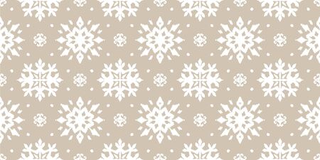 Christmas drawing with snowflakes. The Nordic style. Folk print with flakes. Scandinavian, Portuguese ornament. Spanish porcelain. Oriental damask. Ethnic motif. Ikat geometric folklore background.のイラスト素材