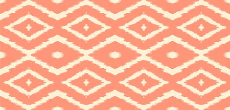 Ikat geometric folklore ornament with diamonds. Tribal ethnic texture. Seamless striped pattern in Aztec style. Folk embroidery. Indian, Scandinavian, Gypsy, Mexican, African rug.のイラスト素材
