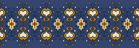 Ikat geometric folklore ornament. Oriental vector damask pattern. Ancient art of Arabesque. Tribal ethnic texture with heart. Spanish  carpet. Aztec style. Indian rug. Gypsy, Mexican embroidery.のイラスト素材