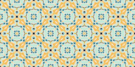 Bandana print. Women's shawl with floral pattern. Mediterranean wallpaper. Portuguese tile azulejo....