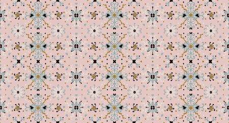 Seamless floral pattern folk colorful flowers and leaves. Flower embroidery. Talavera pattern....