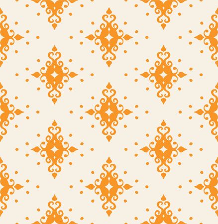 Oriental vector damask pattern. Talavera pottery. Azulejos portugal. Turkish ornament. Spanish porcelain. Ceramic tableware, folk print. Ethnic background. Mediterranean wallpaper.  Talavera pottery.のイラスト素材