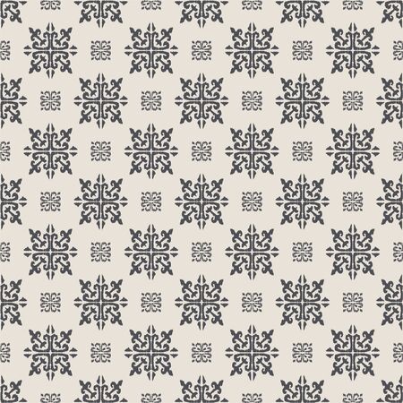 Christmas drawing with snowflakes. The Nordic style. Folk print with flakes. Scandinavian, Portuguese ornament. Spanish porcelain. Oriental damask. Ethnic motif. Ikat geometric folklore background.のイラスト素材