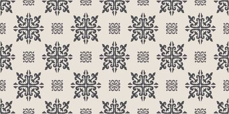 Christmas drawing with snowflakes. The Nordic style. Folk print with flakes. Scandinavian, Portuguese ornament. Spanish porcelain. Oriental damask. Ethnic motif. Ikat geometric folklore background.のイラスト素材