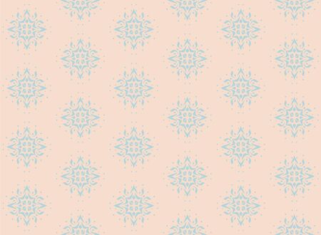 Christmas drawing with snowflakes. The Nordic style. Folk print with flakes. Scandinavian, Portuguese ornament. Spanish porcelain. Oriental damask. Ethnic motif. Ikat geometric folklore background.のイラスト素材