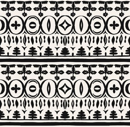 Seamless African pattern. Ethnic carpet with chevrons. Tribal vector ornament. Aztec style. Geometric mosaic on the tile, majolica. Ancient interior. Modern rug. Geo print on textile. Kente Cloth.のイラスト素材