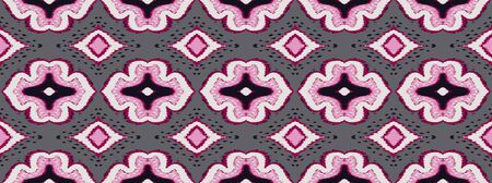 Ikat geometric folklore ornament with diamonds. Damask rug. Tribal ethnic vector texture. Persian...