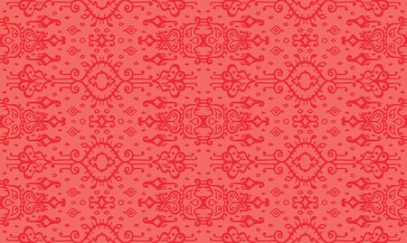 Ikat geometric folklore ornament. Oriental vector damask pattern. Ancient art of Arabesque. Tribal ethnic texture. Spanish motif on the carpet. Aztec style. Indian rug. Gypsy, Mexican embroidery.のイラスト素材