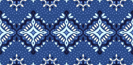 Oriental vector damask pattern. Talavera pottery. Azulejos portugal. Turkish ornament. Spanish...