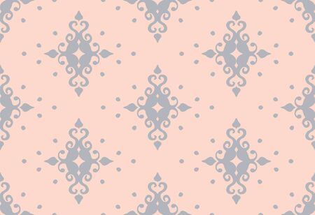 Oriental vector damask pattern. Talavera pottery. Azulejos portugal. Turkish ornament. Spanish porcelain. Ceramic tableware, folk print. Ethnic background. Mediterranean wallpaper.  Talavera pottery.のイラスト素材