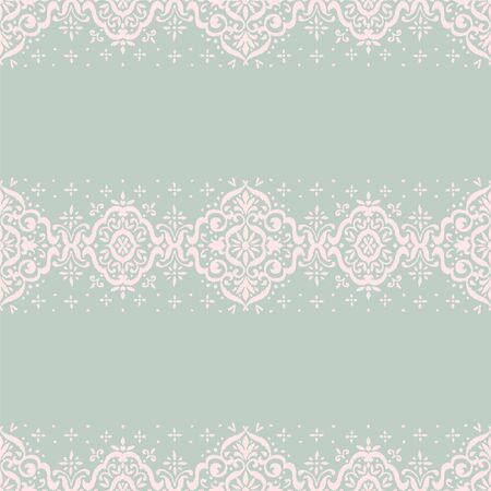 Ikat seamless pattern. Border with snowflakes. Openwork lace. New year Christmas background. Vector tie dye shibori print with stripes and chevron. Ink textured japanese background. Bohemian fashion.のイラスト素材