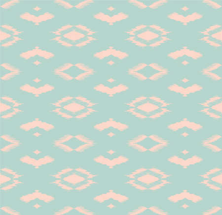 Ikat geometric folklore ornament with diamonds. Tribal ethnic vector texture. Seamless striped...