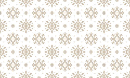 Christmas drawing with snowflakes. The Nordic style. Folk print with flakes. Scandinavian, Portuguese ornament. Spanish porcelain. Oriental damask. Ethnic motif. Ikat geometric folklore background.のイラスト素材