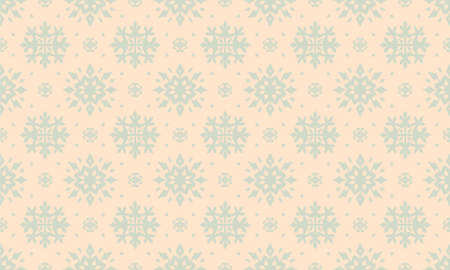 Christmas drawing with snowflakes. The Nordic style. Folk print with flakes. Scandinavian, Portuguese ornament. Spanish porcelain. Oriental damask. Ethnic motif.のイラスト素材