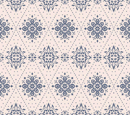 Ikat seamless pattern. Border with snowflakes. Openwork lace. New year Christmas background. Vector...