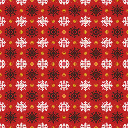 Christmas drawing with snowflakes. The Nordic style.