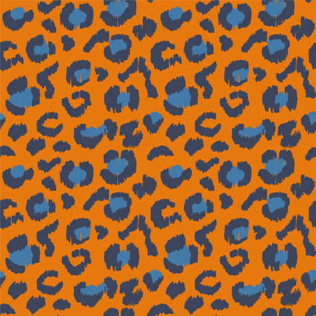 Leopard skin. Animal print. Texture with foil effect. Ikat geometric folklore ornament. Vector seamless pattern. Tribal ethnic texture.のイラスト素材