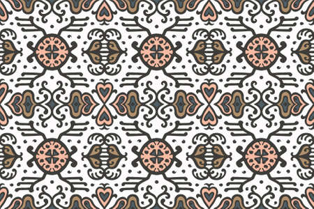 Tribal vector ornament. Seamless African pattern. Ethnic carpet with chevrons. Aztec style....