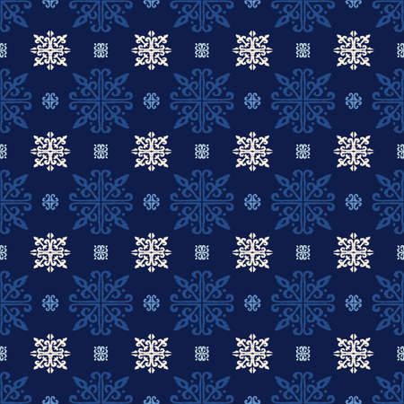 Christmas drawing with snowflakes. The Nordic style. Folk print with flakes. Scandinavian,...