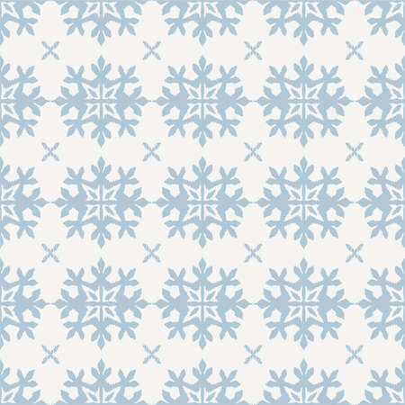 Christmas drawing with snowflakes. The Nordic style. Folk print with flakes. Scandinavian,...