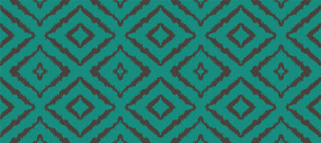 Ikat geometric folklore ornament with diamonds. Tribal ethnic vector texture. Seamless striped...