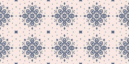 Ikat seamless pattern. Border with snowflakes. Openwork lace. New year Christmas background. Vector...