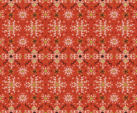 Seamless floral pattern folk colorful flowers and leaves. Flower embroidery. Talavera pattern....
