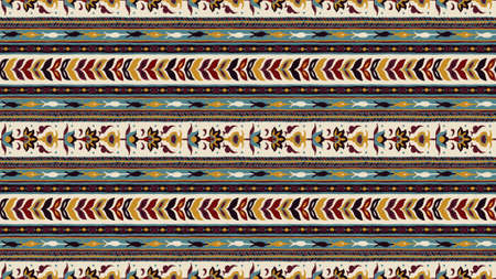 Ikat geometric folklore ornament. Tribal ethnic vector texture. Seamless striped pattern in Aztec...