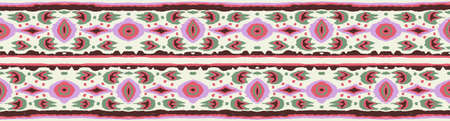 Ikat geometric folklore ornament with diamonds. Tribal ethnic vector texture. Seamless striped...