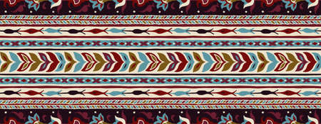 Tribal vector ornament. Seamless African pattern. Ethnic carpet with chevrons. Aztec style....