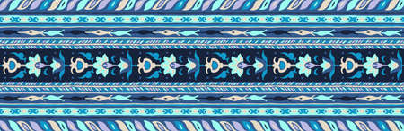 Ikat geometric folklore ornament. Tribal ethnic vector texture. Seamless striped pattern in Aztec...