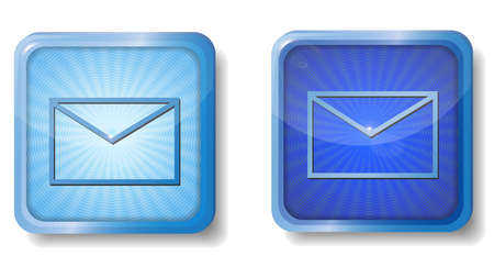 blue radial envelope iconのイラスト素材