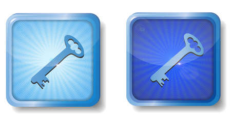 blue radial key iconのイラスト素材