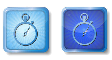 blue radial stopwatch iconのイラスト素材