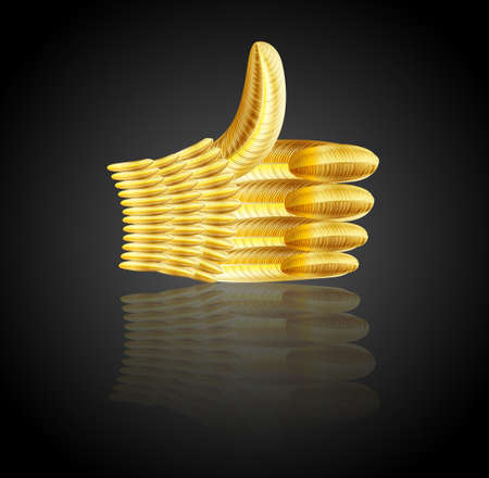 feathers thumb upのイラスト素材