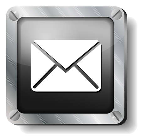 steel envelope iconのイラスト素材