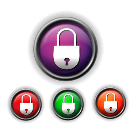 closed lock iconのイラスト素材