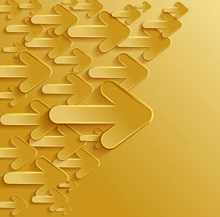 horizontal arrows goldのイラスト素材