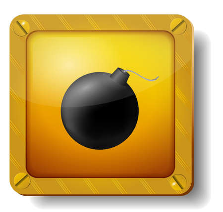 golden bomb iconのイラスト素材