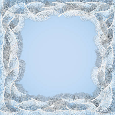 feathers frameのイラスト素材