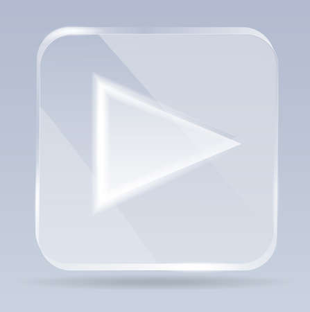 glass play iconのイラスト素材