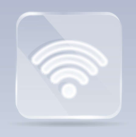 glass wi fi iconのイラスト素材