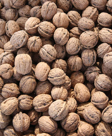 Background of walnuts.