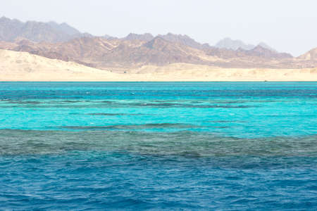 Landscape in Ras Mohammed National Park in the Red Sea with its coral reefs, Egypt 