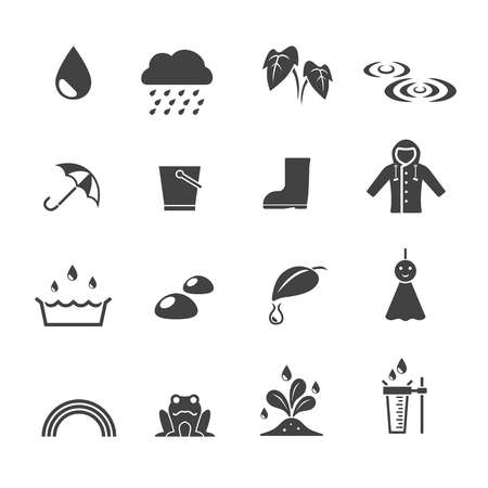 Rainy season iconのイラスト素材