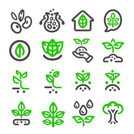 plant thin line iconのイラスト素材
