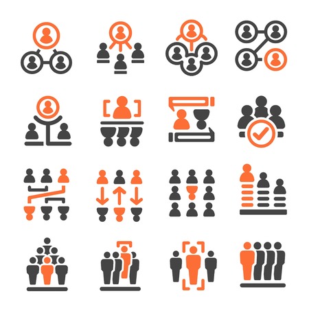 people management icon set,vector illustrationのイラスト素材