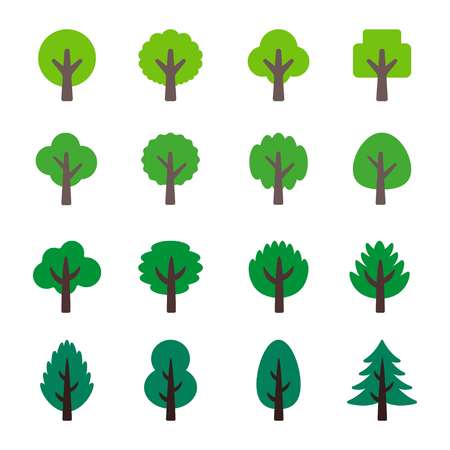 tree icon setのイラスト素材